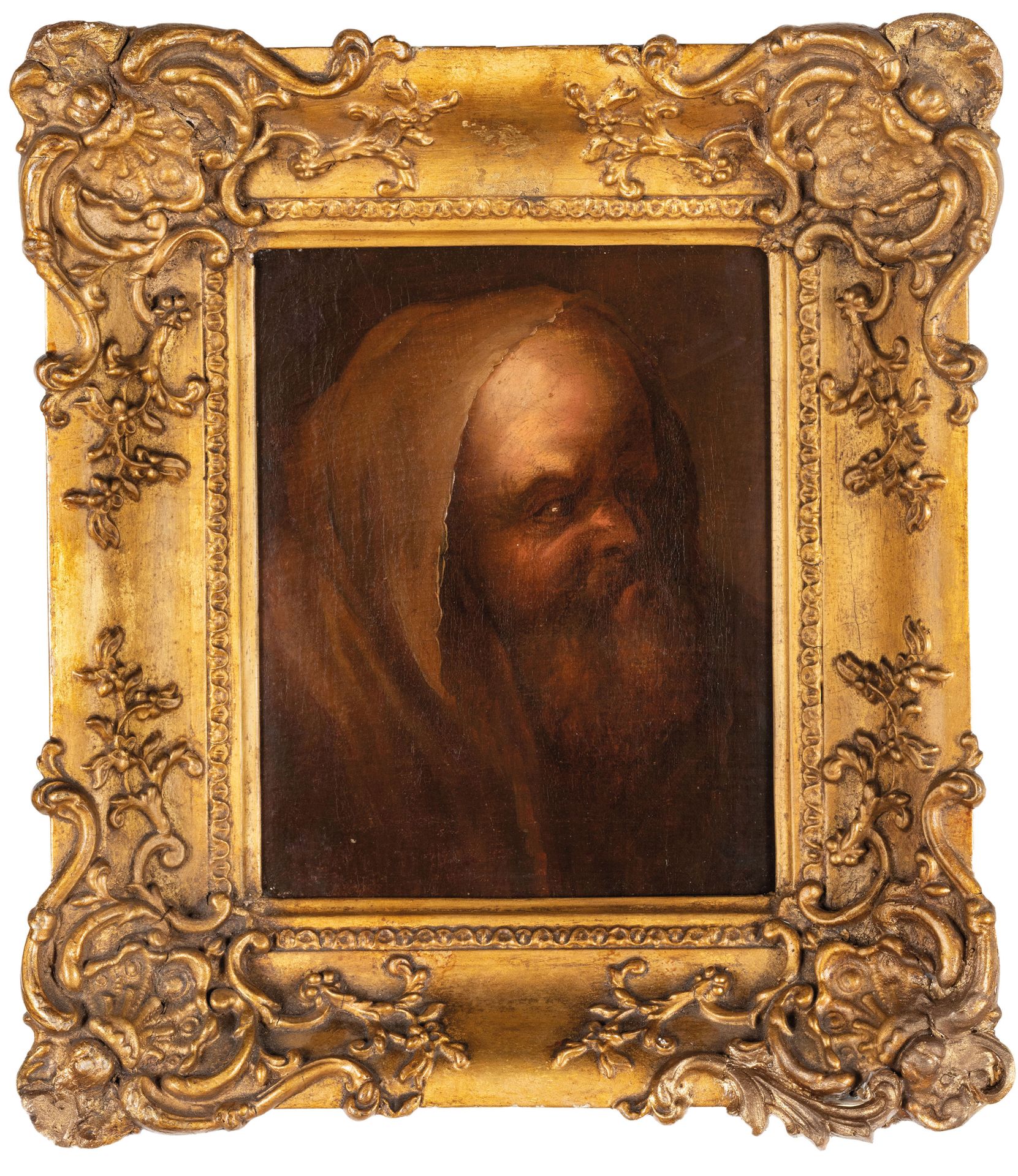 PITTORE DEL XVII-XVIII SECOLO Portrait 
Huile sur toile, 23X19 cm