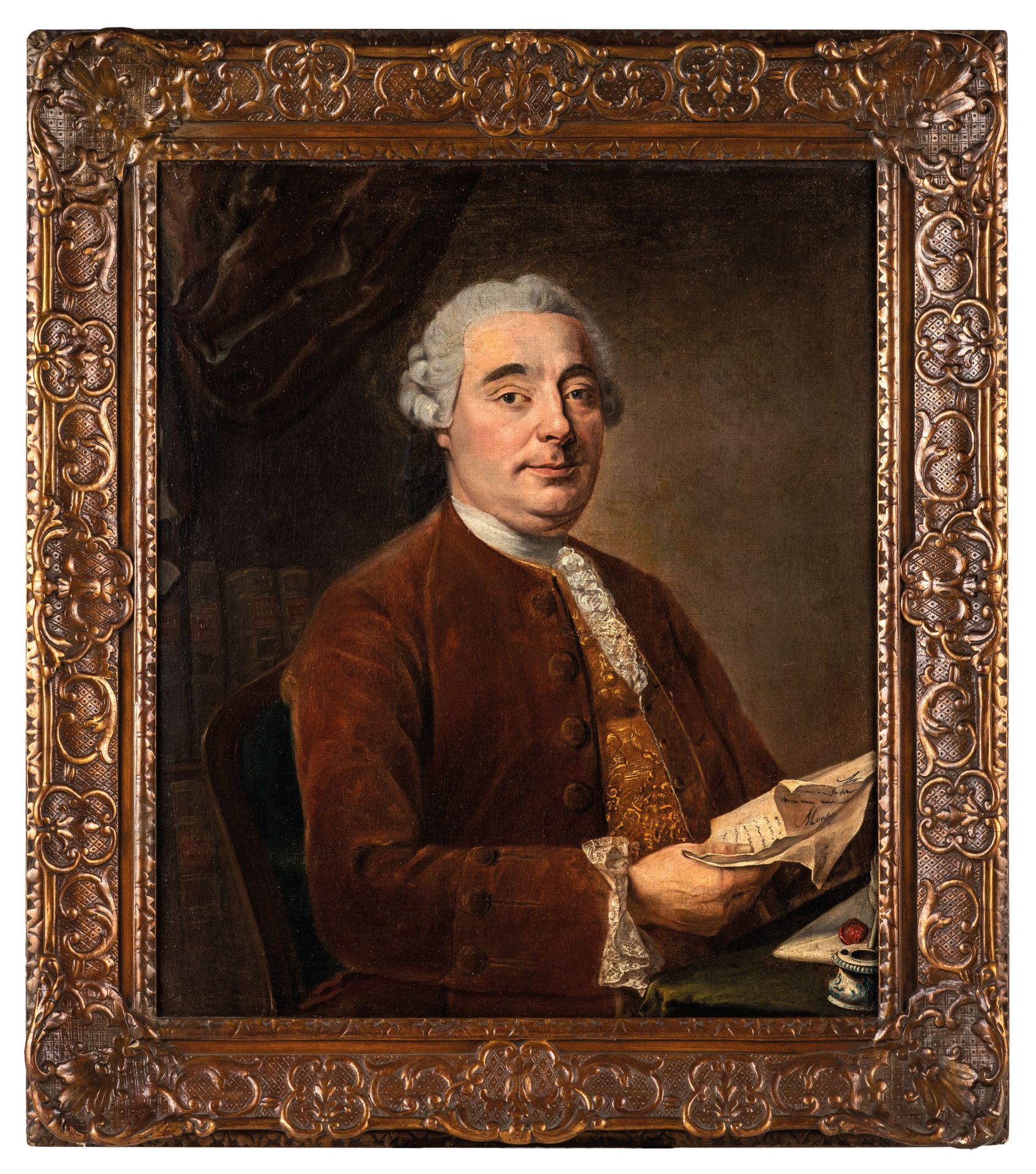 PIETRO LABRUZZI (attr. A) (Rome, 1739 - 1805)
Portrait of a gentleman 
Oil on ca&hellip;