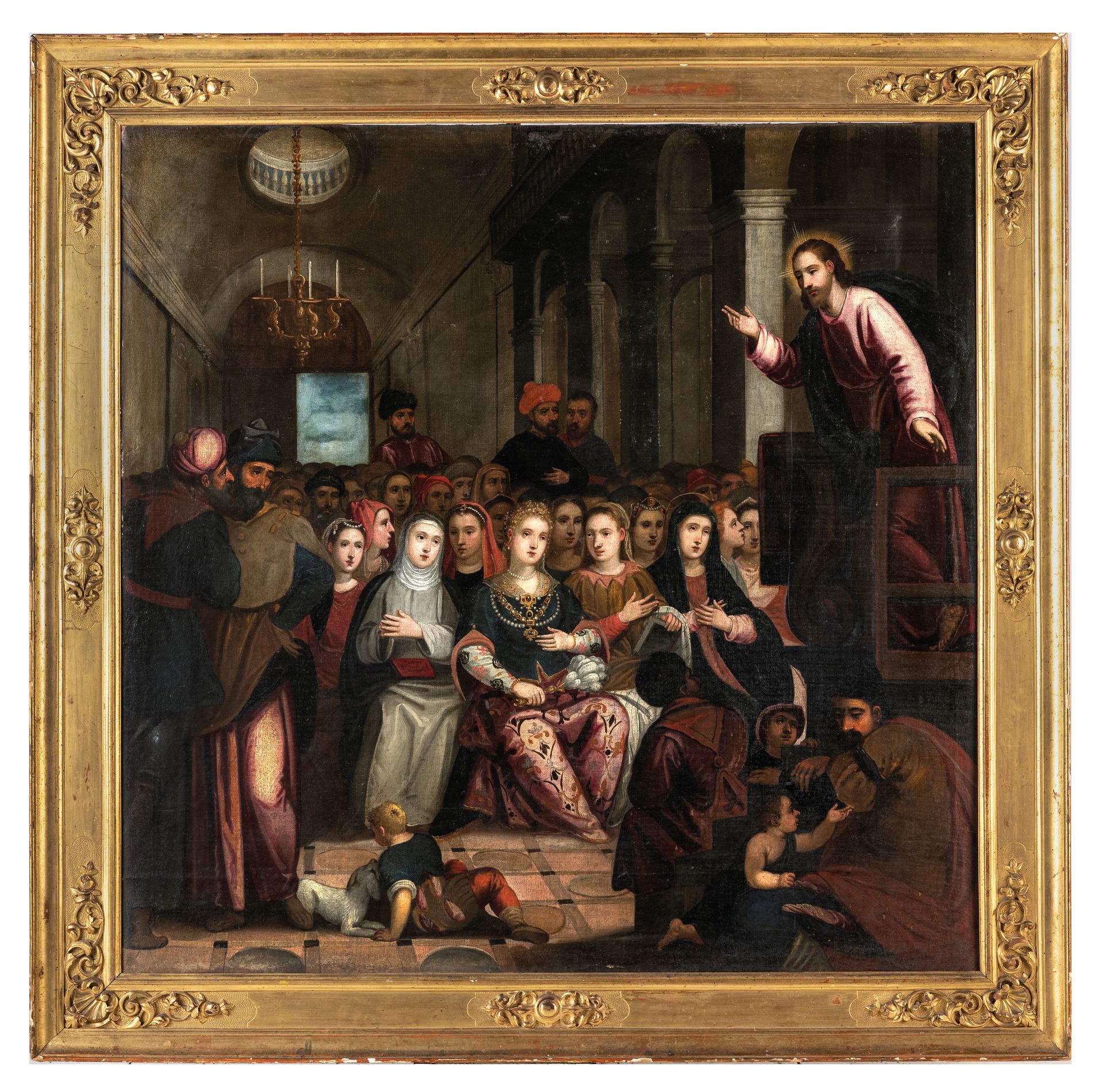 ANDREA VICENTINO (Vicence, 1542 - Venise, 1617)
Prêche
Huile sur toile, 120X120 &hellip;