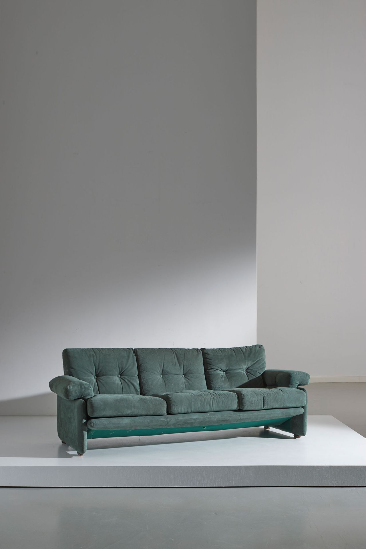 Tobia Scarpa Sofa mod. Coronado. Metal, plastic material, upholstered fabric. Pr&hellip;