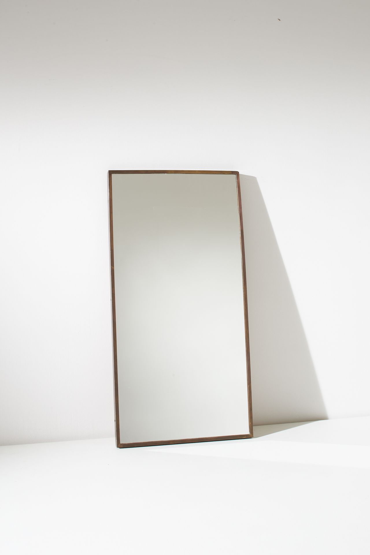 MANIFATTURA ITALIANA Mirror. Brass, mirrored crystal. Italy 1950s. 
81x 41 cm.
A&hellip;