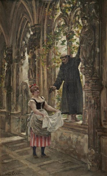 Null Jules Arsène GARNIER (Paris 1847 - 1889)
Le moine vendangeur
Sur sa toile d&hellip;