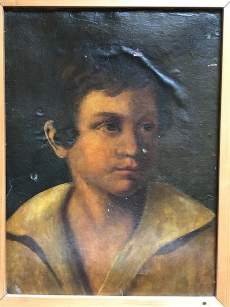 Null ECOLE FRANCAISE de la fin du XIXe siècle 
Portrait de jeune homme 
Huile su&hellip;
