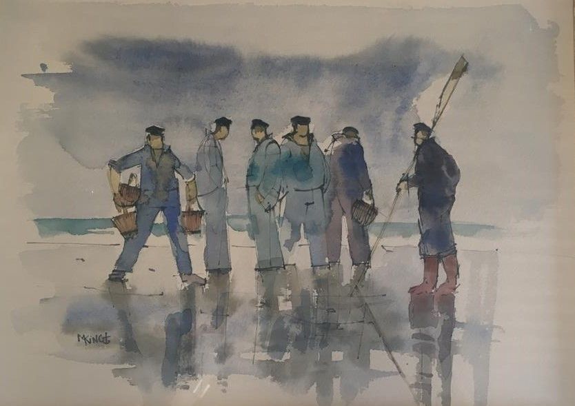 Null * Michel KING (1930)
Les pêcheurs
Aquarelle sur papier
24 x 32,5 cm
Dans un&hellip;
