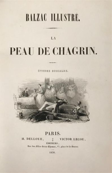 Null BALZAC Honoré de - La Peau de Chagrin - H. Delloyer et Victor Lecou, Paris,&hellip;