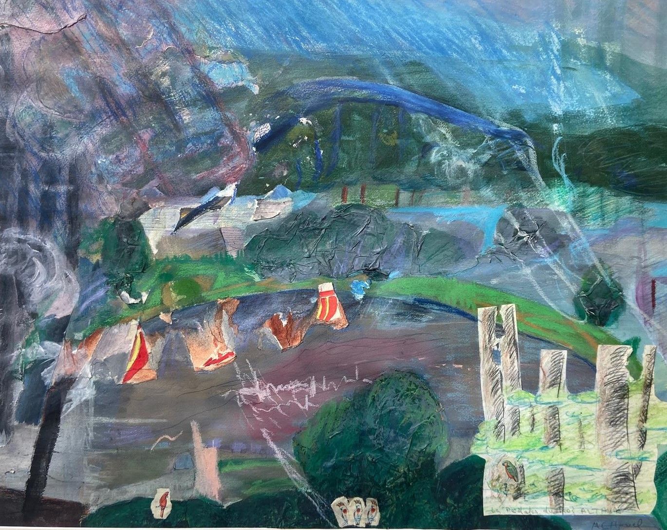 Null 玛丽-热纳维耶夫-哈维尔（Marie-Geneviève HAVEL）(1931-2017)

亚瑟王的踏板

水粉画和粉彩画在纸上。右下方有签名。
&hellip;