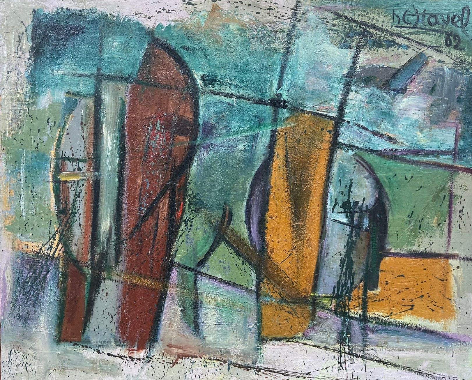 Null 玛丽-热纳维耶夫-哈维尔（Marie-Geneviève HAVEL）(1931-2017)

抽象构成, 1962年

布面油画，右上方有签名和日期&hellip;