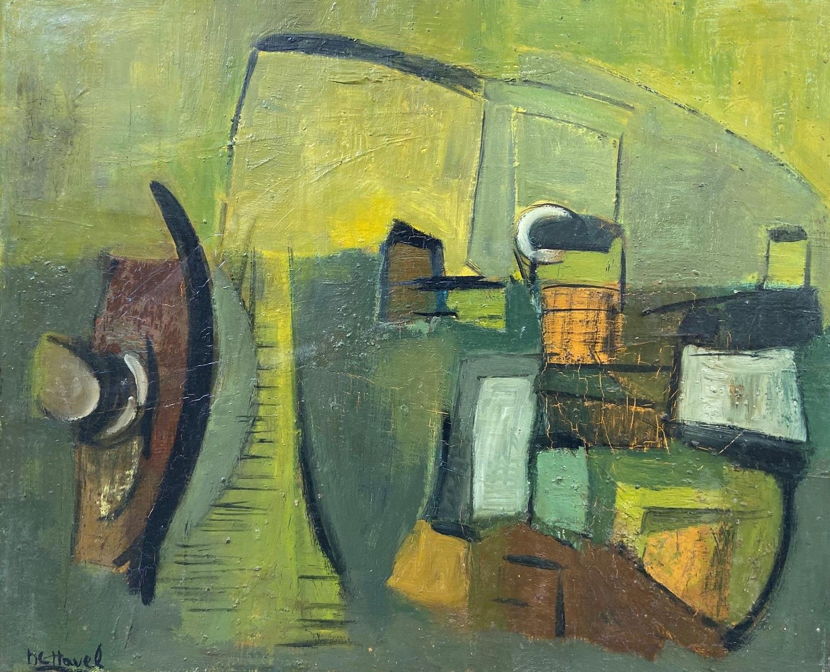 Null 玛丽-热纳维耶夫-哈维尔（Marie-Geneviève HAVEL）(1931-2017)

绿色的和谐

布面油画，左下方有签名。背面有标题。

&hellip;