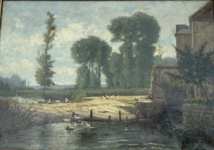 Null Scuola del 19° secolo, da Emile Désiré LIENARD

Paesaggio con un mulino

Ol&hellip;