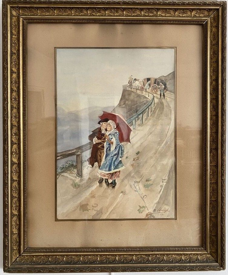Null Modern school 

Watercolour, signed and dated 1894 lower right 

38 x 25 cm