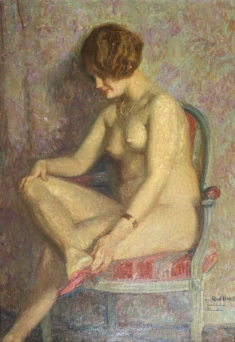 Null ECOLE DU DEBUT DU XXe siècle 

Femme assise sur une chaise

Huile sur toile&hellip;