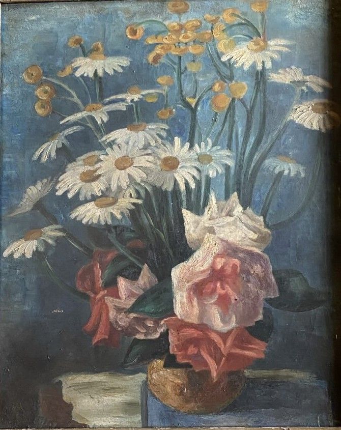Null Yves ALIX (1890-1969)

Blumenstrauß aus Gänseblümchen 

Öl auf Leinwand 

6&hellip;