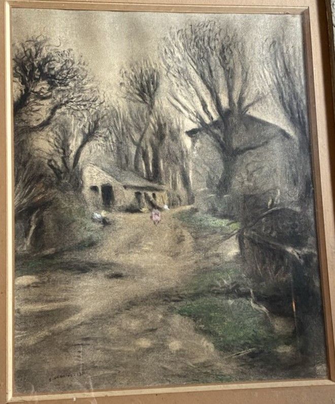 Null 爱德华-迪加内 (1887-1967)

一个村庄的景色

纸上油画，裱在纸板上，左下方有签名，日期为1931年。

39 x 32 cm

(卷曲的&hellip;