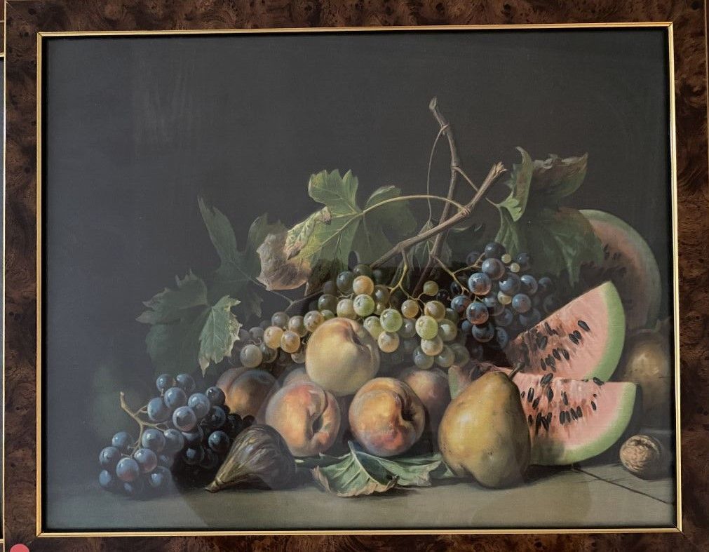 Null Escuela del siglo XIX 

Bodegón con frutas

Dos cromolitografías. 

38 x 48&hellip;