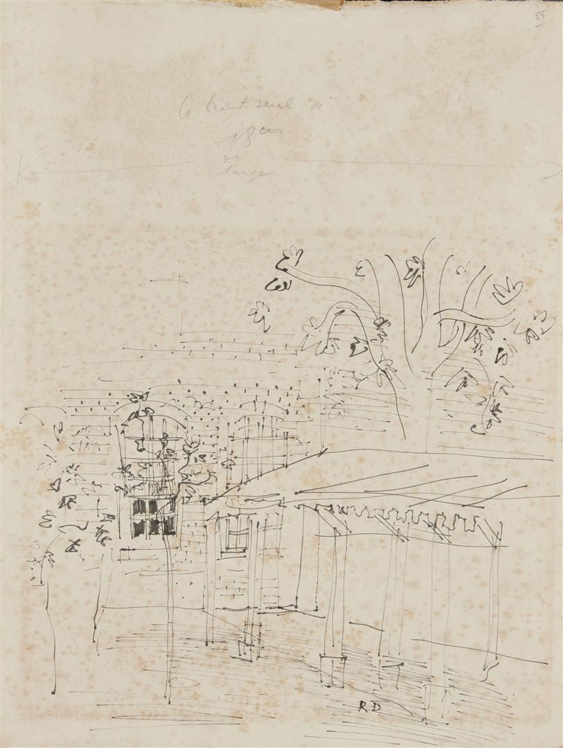 Null 拉乌尔-杜菲 (1877-1953)

院子里

纸上水墨，右下角标有 "RD "字样。

33.5 x 25 cm

点蚀。

Fanny GUIL&hellip;