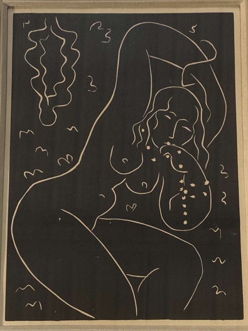 Null Henri MATISSE (1869-1954)

带手镯的裸体，1940年

黑色的线刻画。

18.5 x 25 cm