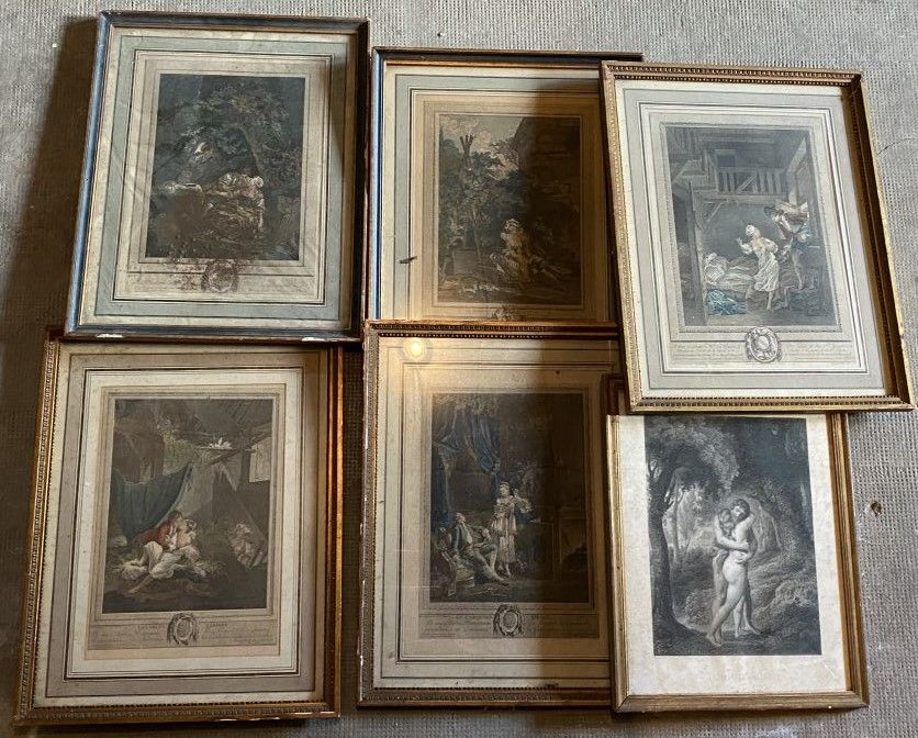 Null 18世纪和19世纪的有框版画集