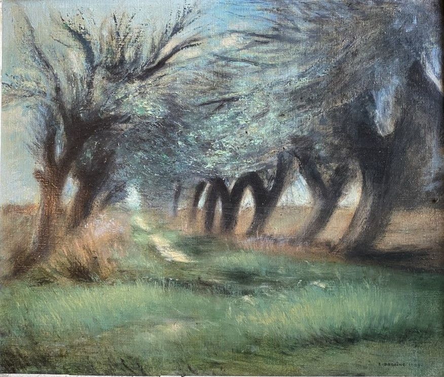 Null Edouard DEGAINE (1887-1967)

Allée de Fourniers, 1929 

Oil on canvas, sign&hellip;