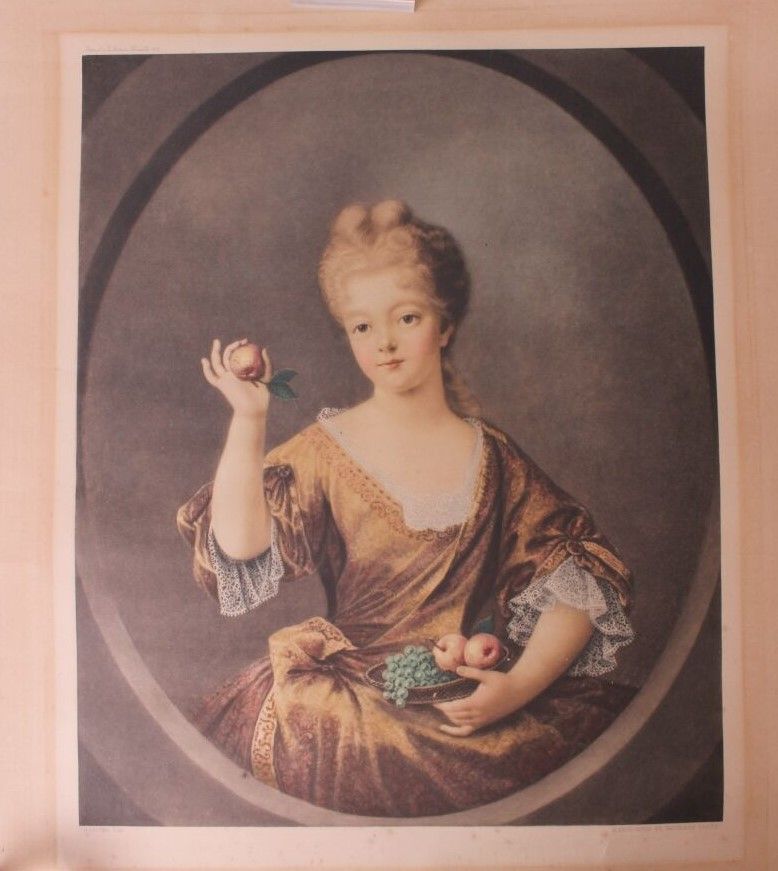 Null Set of prints including a portrait of Marie Anne de Bourbon Conti (60 x 51 &hellip;