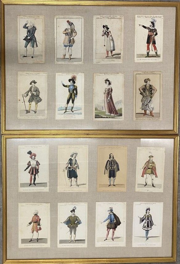 Null TWO ENGRAVINGS representing characters in costume. From the Guy Demazet col&hellip;