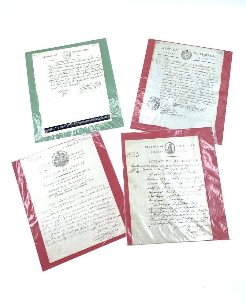 Null REVOLUTION SECTION
Set of 4 printed documents in part. Paris, from Septembe&hellip;