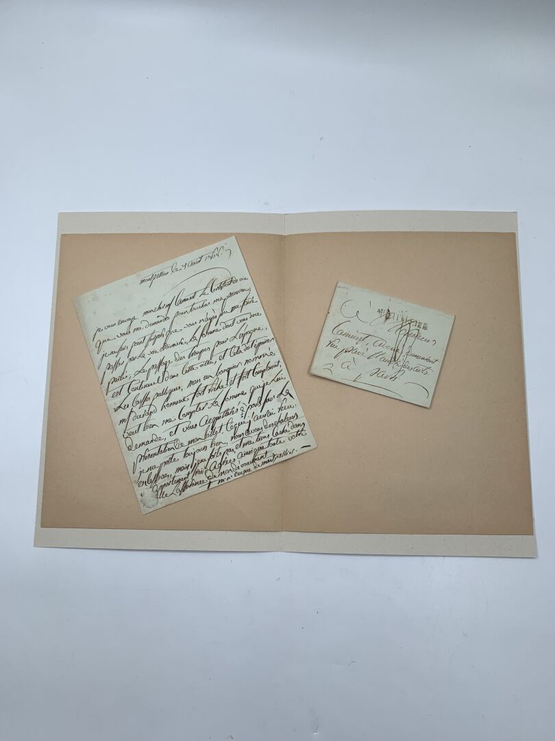 Null FOURNIER DE LA CONTAMINE (1760-1834)
Carta autógrafa firmada "M. N. Évêque &hellip;