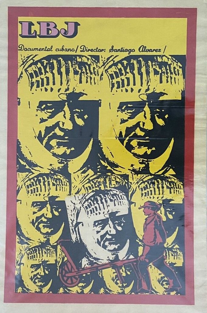 Null 两张海报介绍了圣地亚哥-阿尔瓦雷斯的电影《LBJ》和恩里克-皮内达-巴内特的《竞技》的公告。 

76 x 51,5厘米和72 x 51厘米