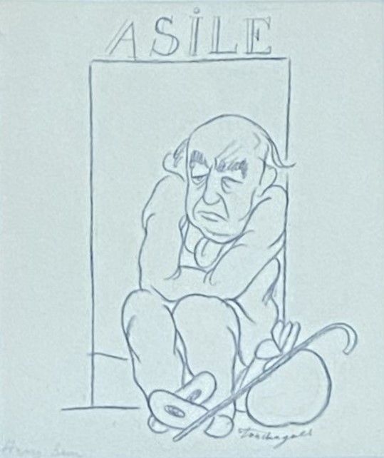 Null 路易斯-图沙格(1893-1974)

哈里-鲍尔的画像，庇护所

纸上铅笔和墨水，右下方签名。 

24 x 20 cm (正在展出)