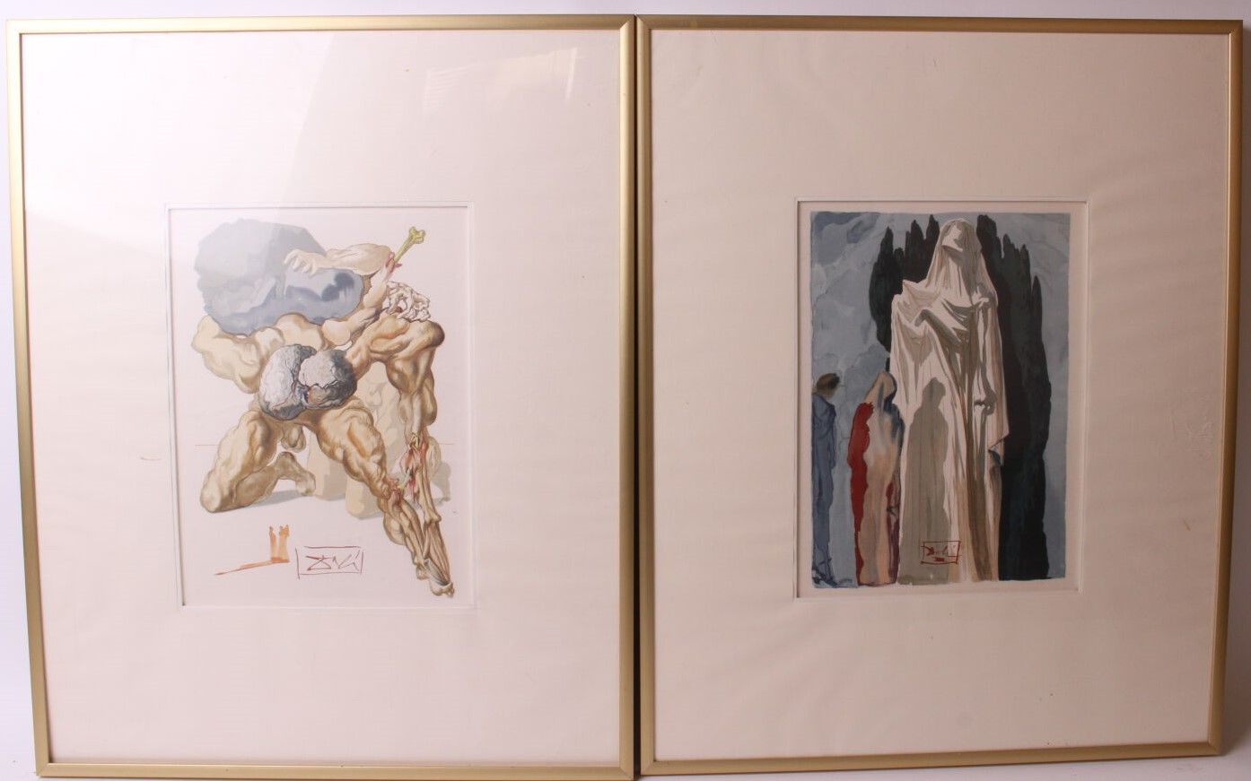 Null Salvador DALI (1904-1989)

Two lithographs in colors representing a fight a&hellip;