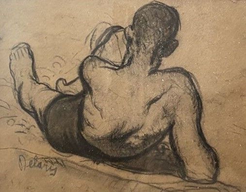 Null Marcel DELARIS (1911-1995)

Man lying down from behind

Charcoal on paper s&hellip;