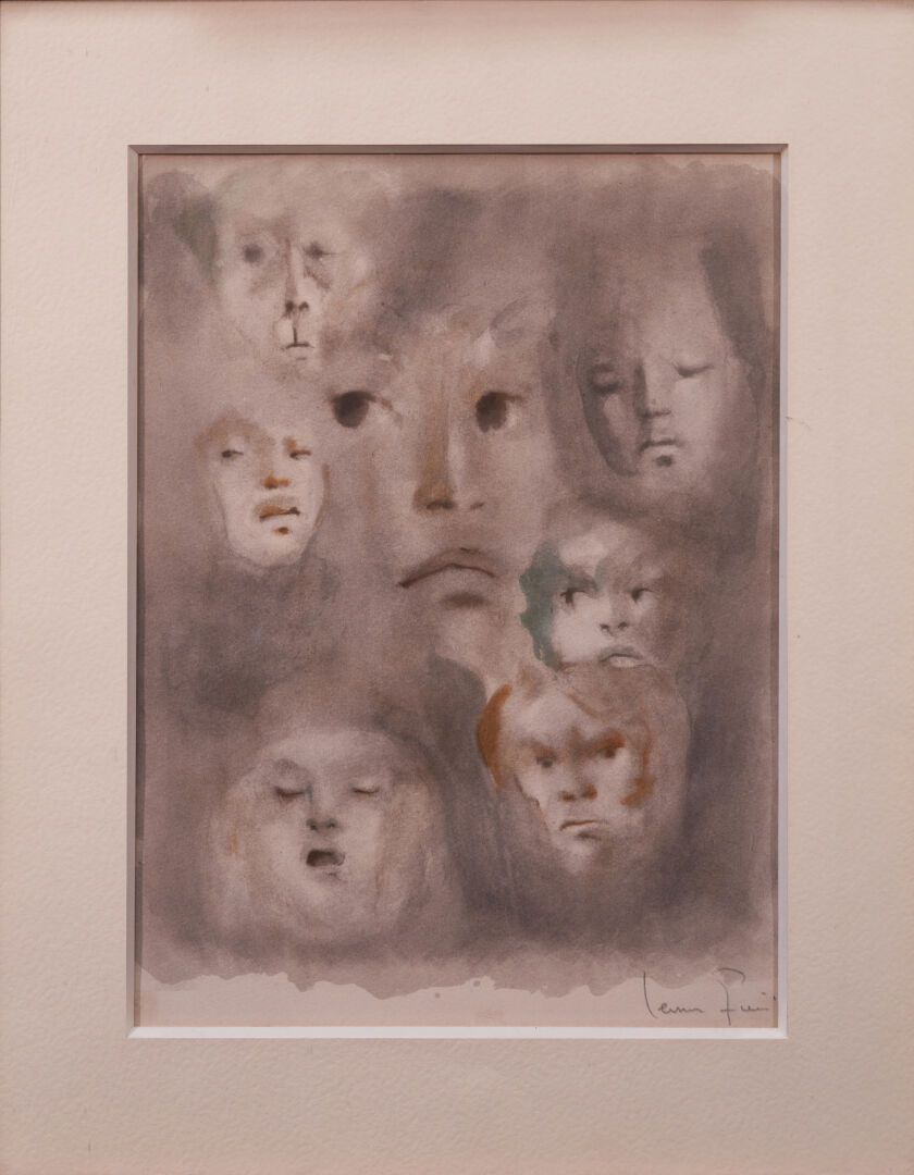 Null Leonor FINI (1907-1996) 

Set of three prints including : 

- Faces of chil&hellip;