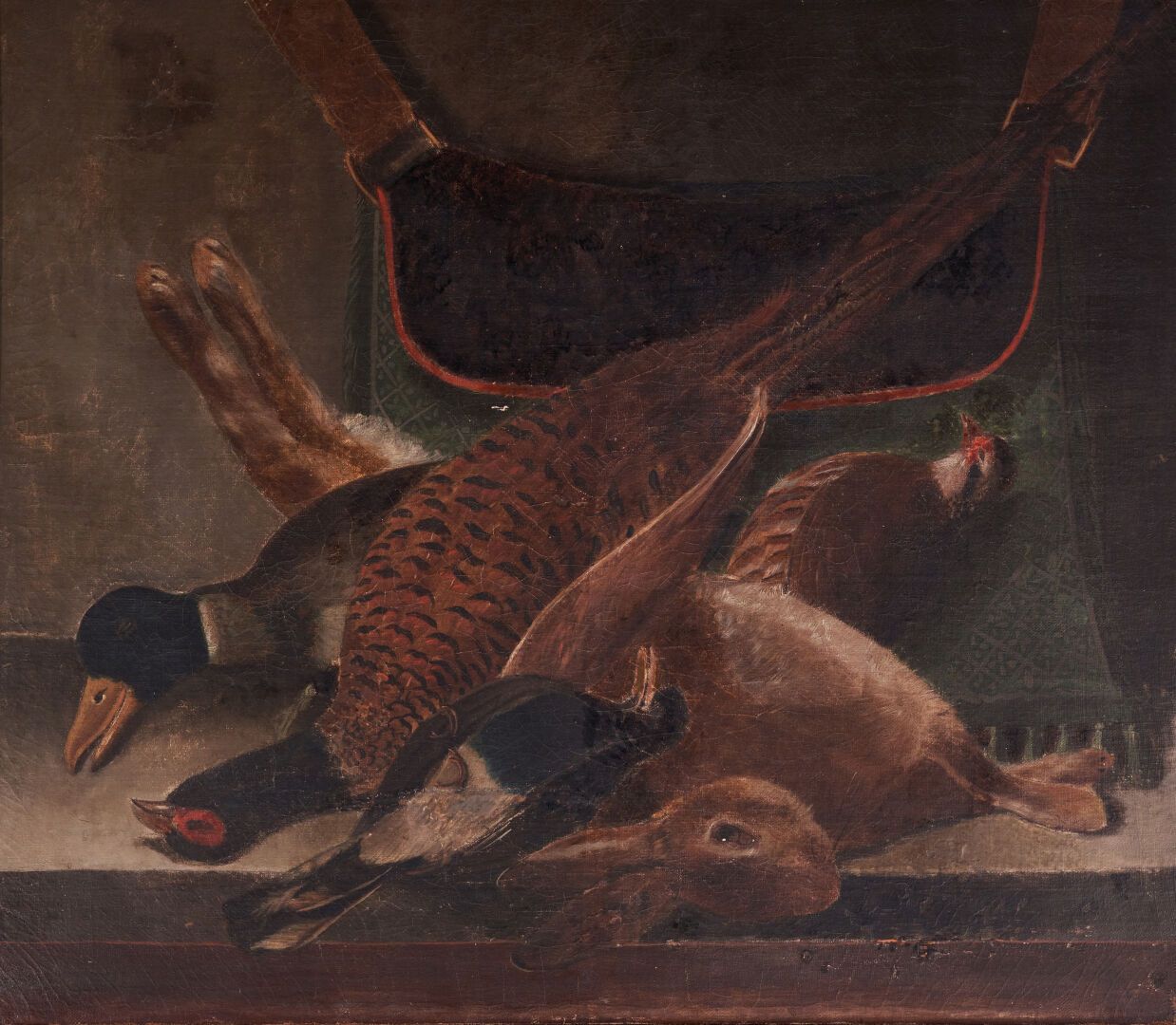Null Scuola del XIX secolo 

Natura morta con trofei

Olio su tela, incollato su&hellip;