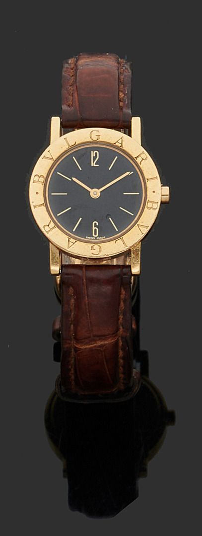 Null BULGARI 
Ref. BB 26 GL
No. P 11037
Ladies' wristwatch in 18k (750) gold. Ro&hellip;