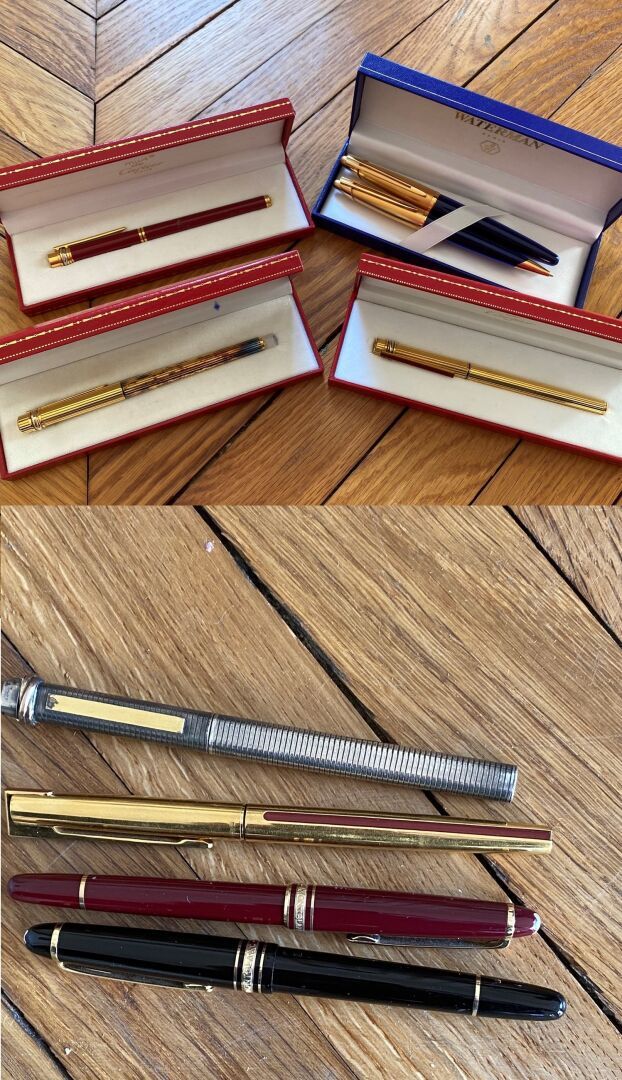 Null Ensemble de stylos comprenant 
-Cartier, deux stylos plume et deux stylo à &hellip;