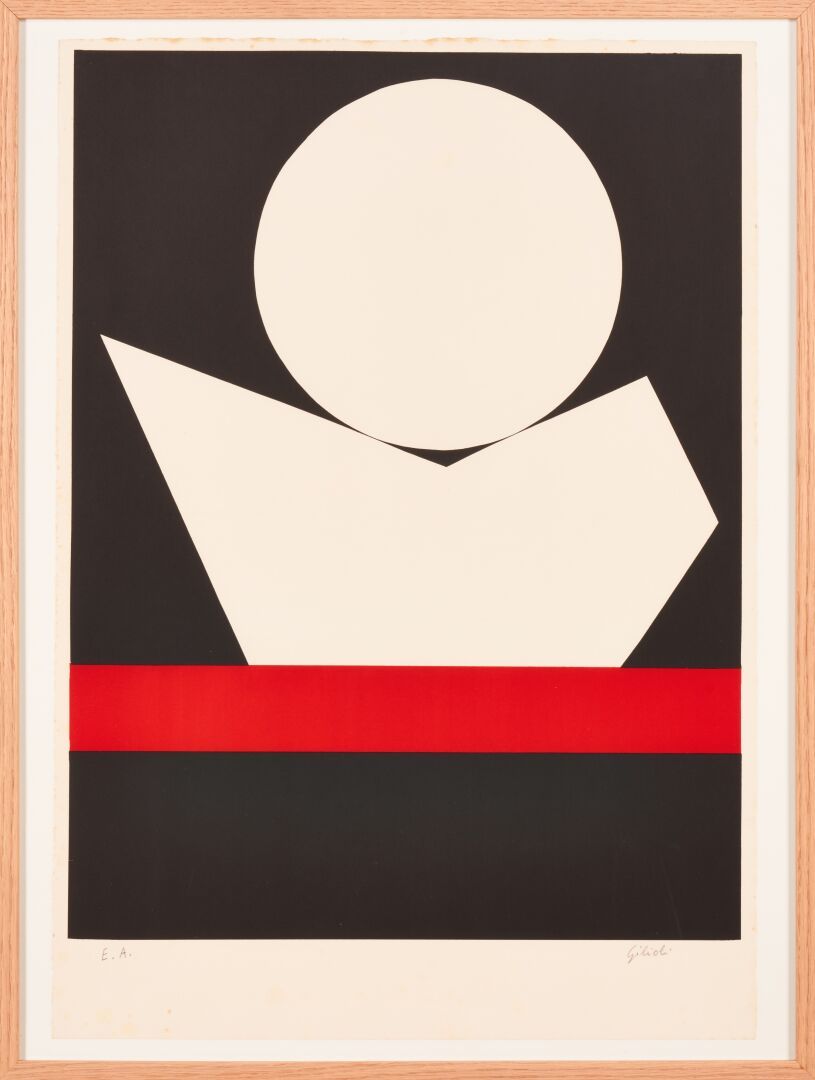 Null Émile GILIOLI (1911-1977) 
Composition géométrique
Lithographie, signée au &hellip;