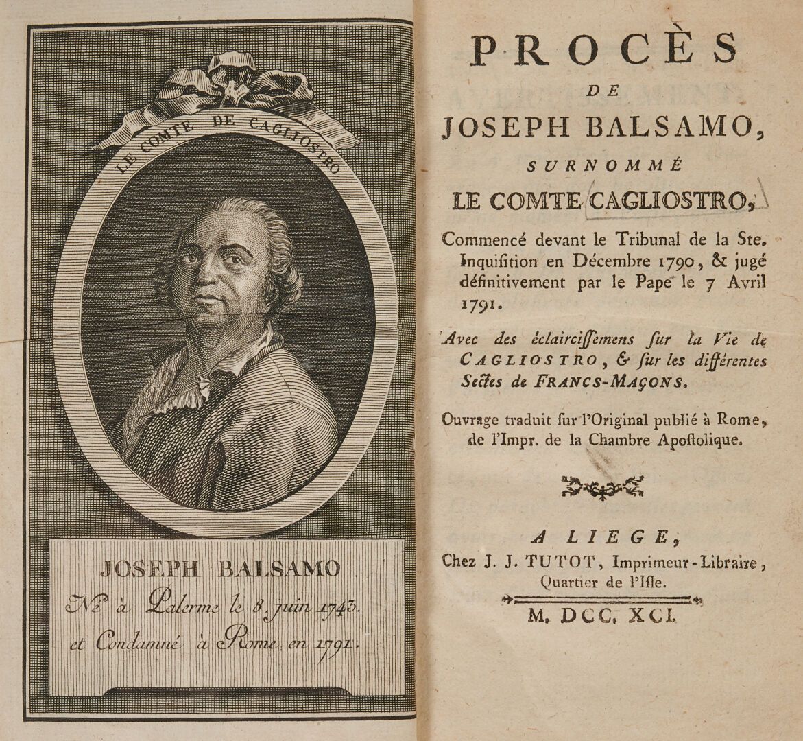 Null [BARBERI (Giovanni).Procès de Joseph Balsamo, surnommé le comte de Cagliost&hellip;
