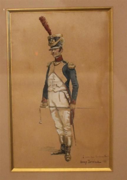 Null Henry DETAILLE
Portrait de militaire
Aquarelle, signée, dédicacée et datée &hellip;