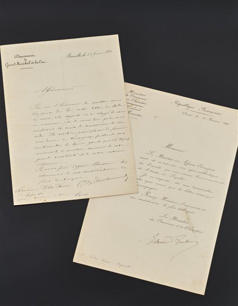 Null Royaume de Belgique - Ordre de Léopold, fondé en 1832, lettre d'annonce du &hellip;