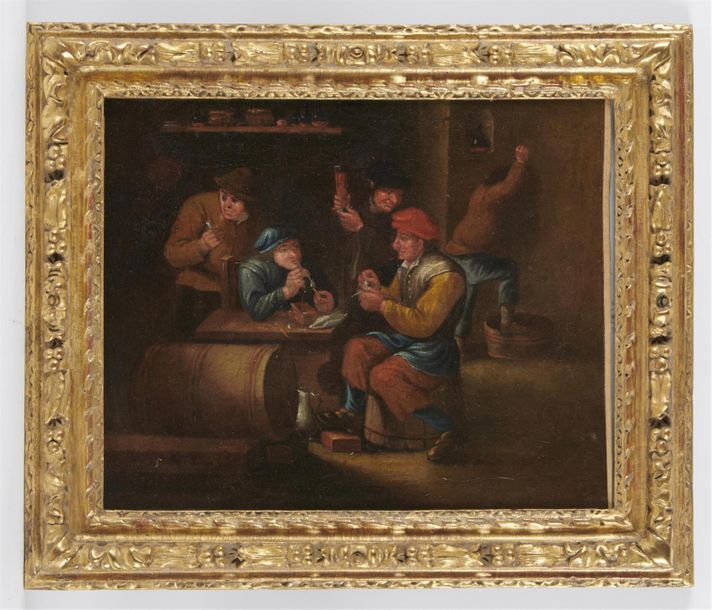 Null ECOLE FLAMANDE du XVIIIème siècle
Scène d'auberge
Huile sur toile, étiquett&hellip;