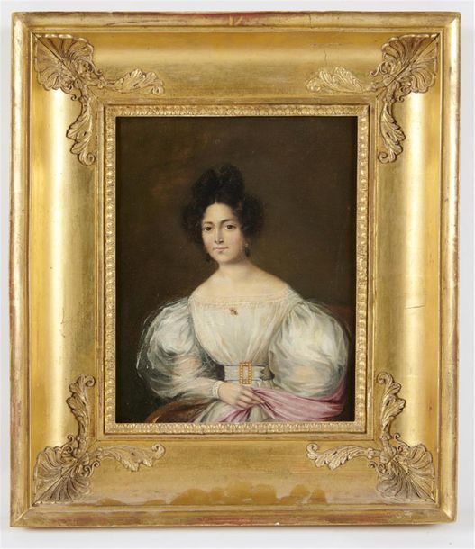 Null ECOLE FRANCAISE du XIXème siècle
Portrait de jeune femme
Huile sur toile 
2&hellip;