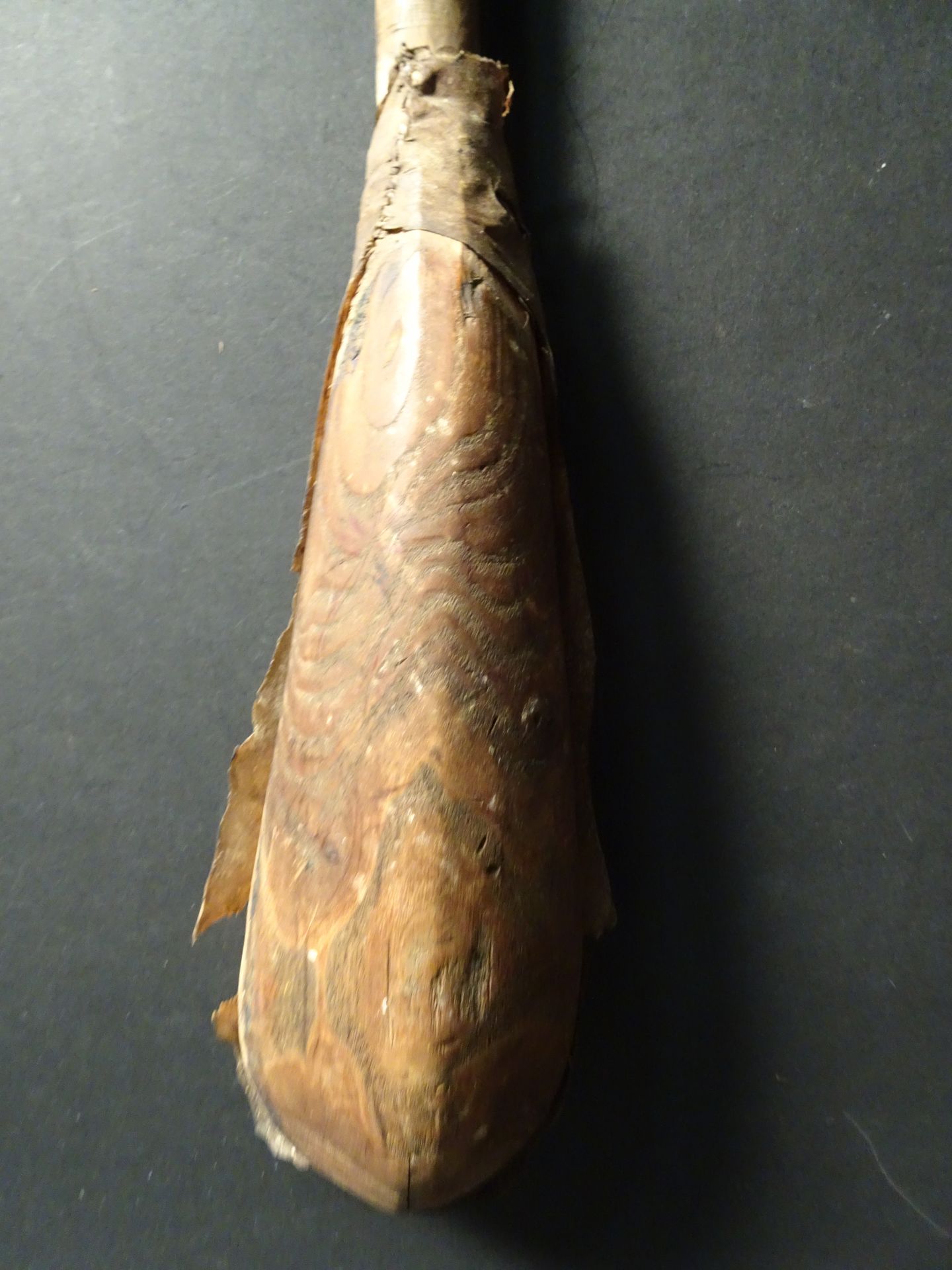 Null Sceptre, sculpture sur bois et peau de poisson.

Diamètre : 65 cm