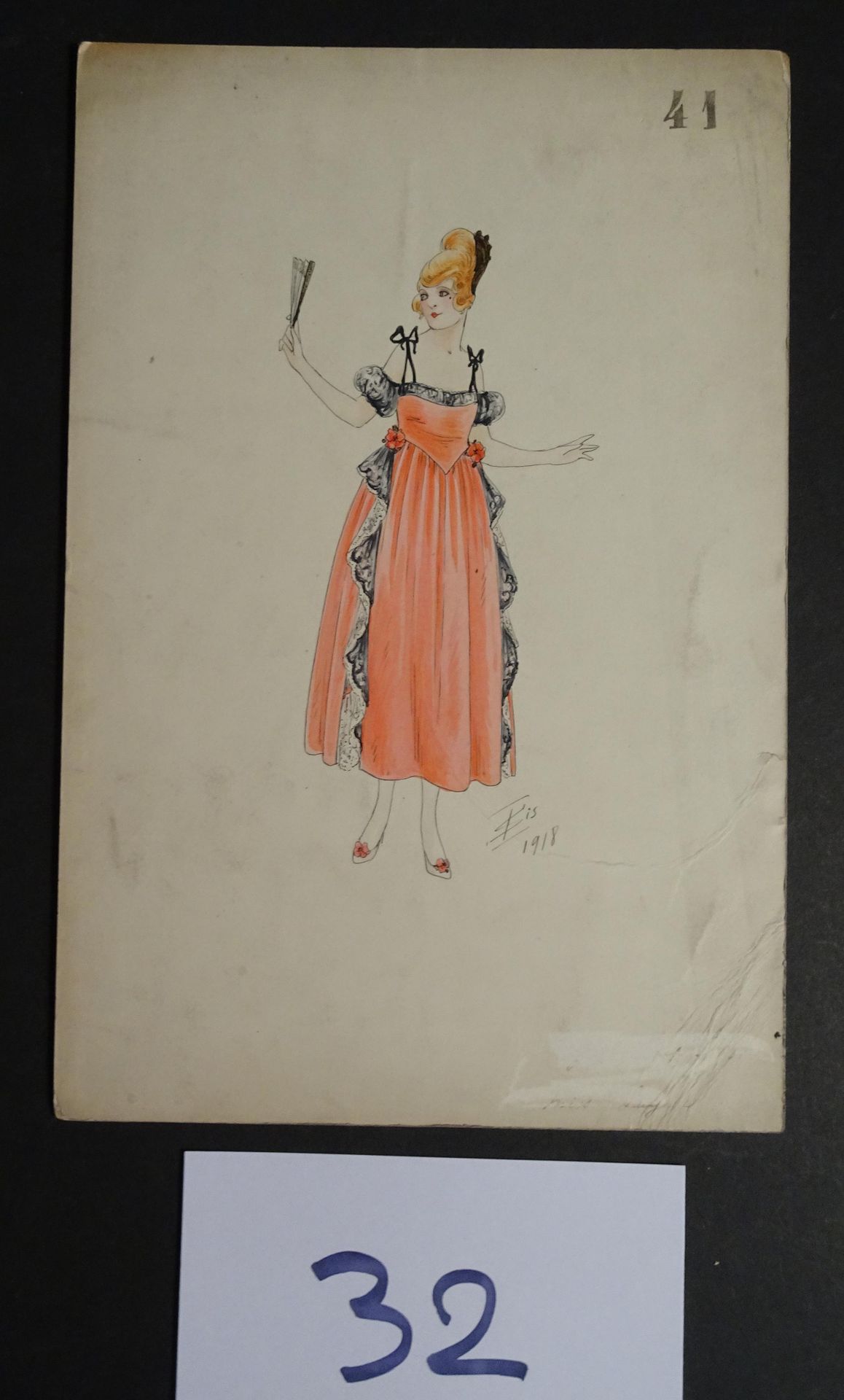SOKOLOFF SOKOLOFF IGOR (principios del siglo XX) 

"Mujer con abanico". Pluma, t&hellip;