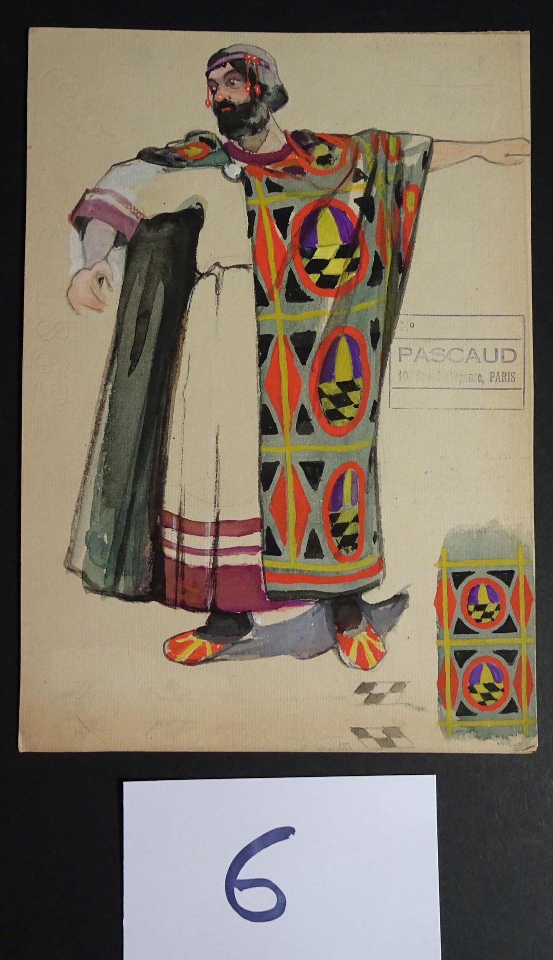 ZINOVIEW Zinoview Alexandre ( 1889-1977 )

"俄罗斯演员披挂上阵" 约1900年。水彩画，水粉画增强。无符号。30 x&hellip;