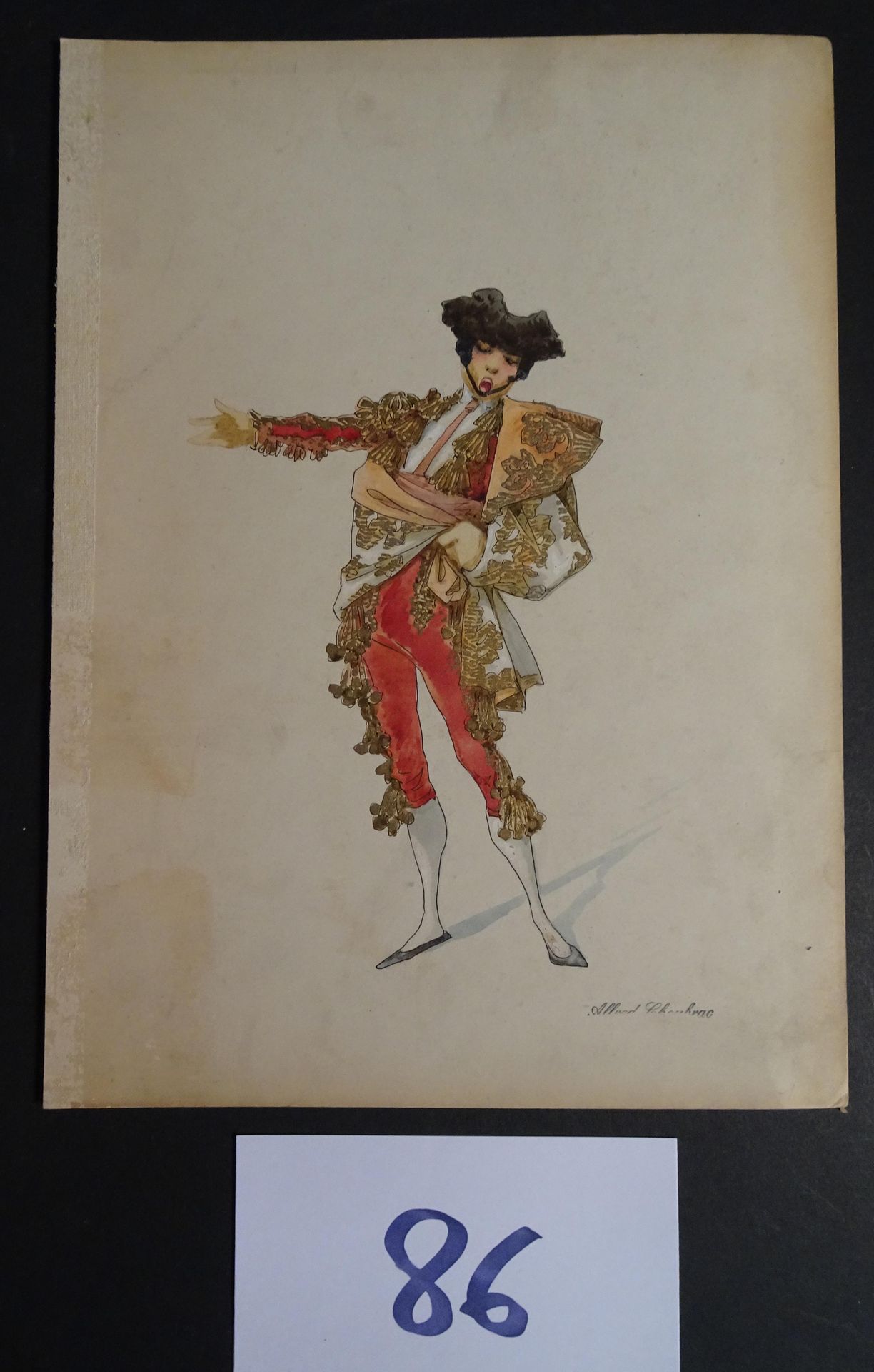 CHOUBRAC CHOUBRAC ALFRED ( 1853-1902 )

"Matador "c.1900. Costume créé pour le m&hellip;