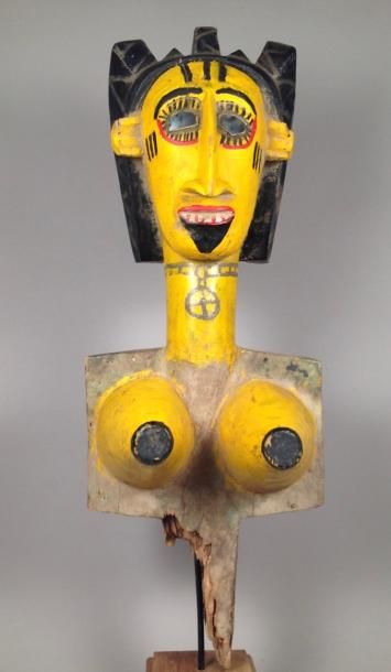 Null Buste de femme 

(élément de marionnette géante) 

Bois peint en jaune, noi&hellip;