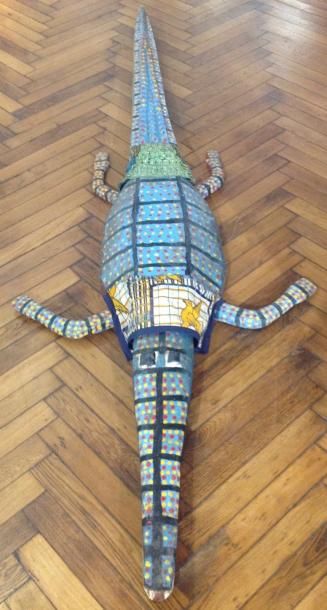 Null Crocodile et son petit (marionnettes) 

Bois peint en bleu avec des motifs &hellip;