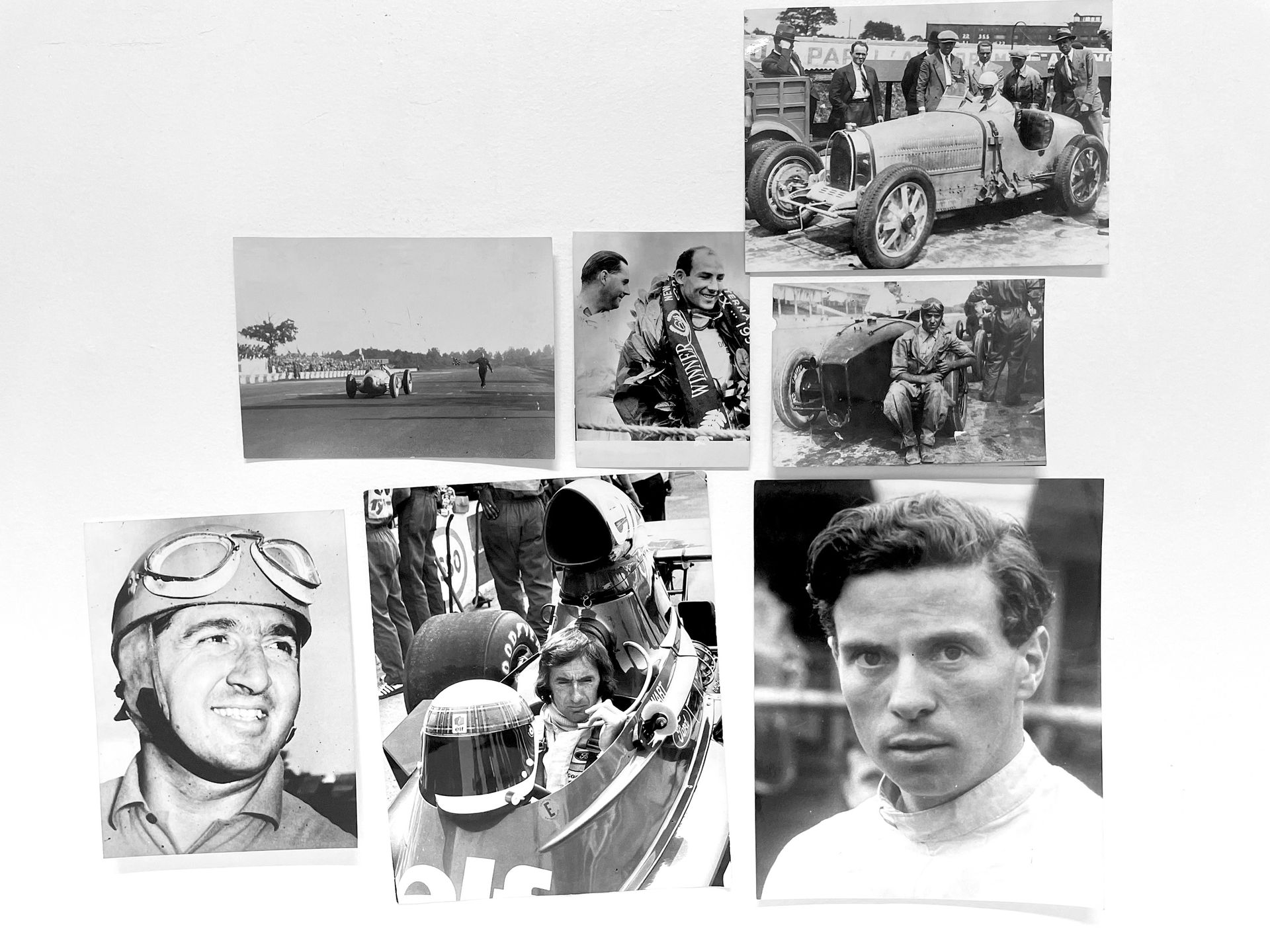 Seven motoring photographs Seven photographs on motor racing depicting:

- Achil&hellip;