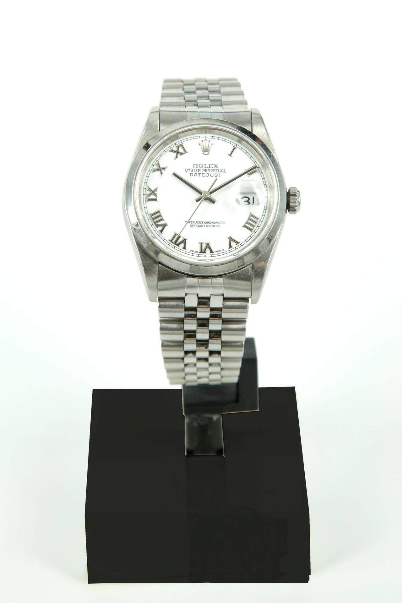 ROLEX Datejust steel Datejust automatic steel watch with jubilee strap. 2010. Wi&hellip;