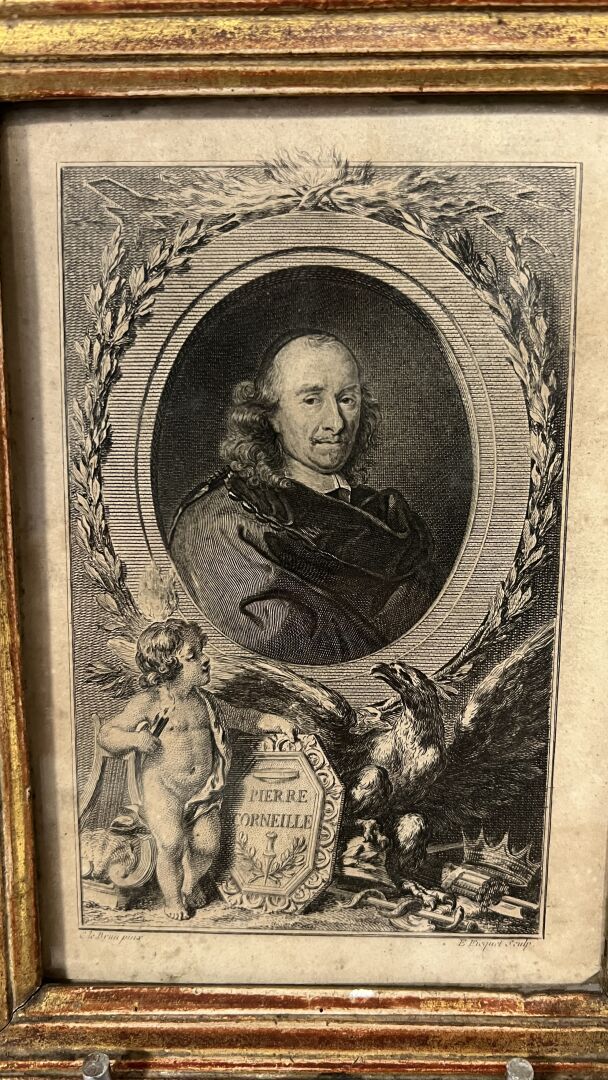 Null Gravure représentant Pierre Corneille d'après Le Brun.