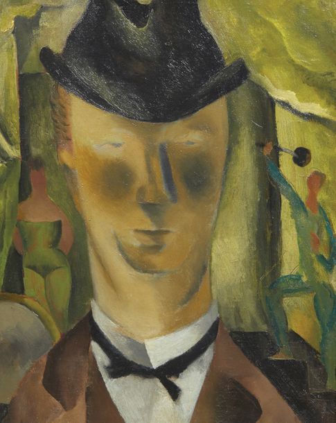 OLE JAIS NIELSEN (1885-1961) Portrait d'homme au chapeau (Mr Loyal)
Huile sur to&hellip;